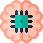 Ícone em forma de cerebro representando processamento de linguage natural